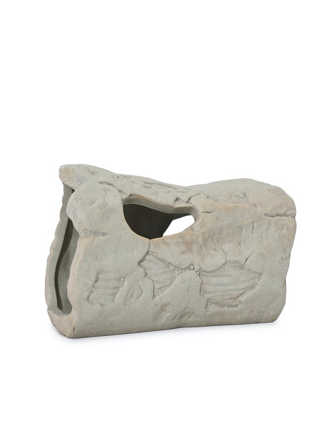 ALEGI ديكور كهف صخري أملس من أليجي لأحواض السمك، مثالي لاختباء الروبيان، وأسماك السيكلد، وتربية أسماك البيتا، وتزيين الأنفاق. - Image 2